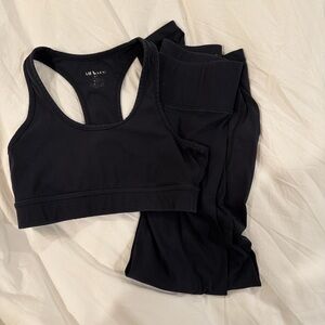 ALL ACCESS Black Sports Bra and Leggings Set